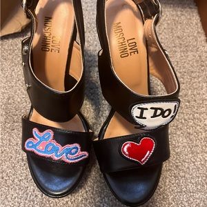 Black Moschino Wedges Wedding or Engagement Themed